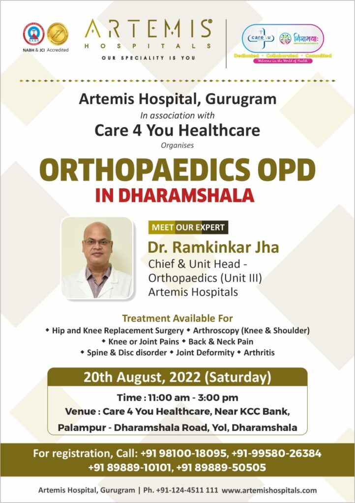 Dharamshala Orthopedics OPD by Artemis Hospital - Dr. Ramkinkar Jha