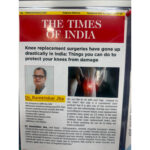 Article Published in Times of India on Knee Replacement