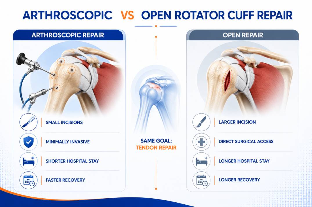 Arthroscopic vs. Open Rotator Cuff Repair: Key Differences
