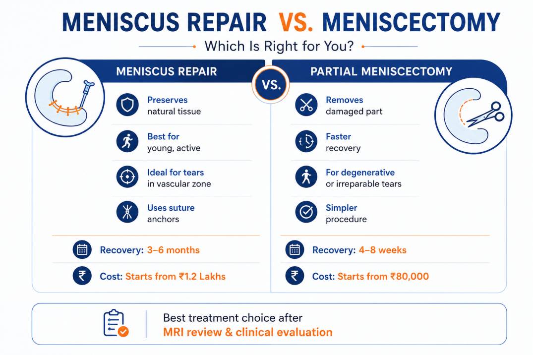 Meniscus Repair vs. Meniscectomy