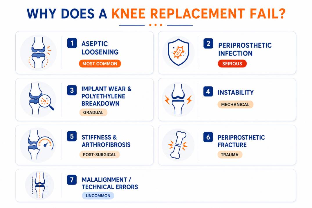 Why does a knee replacement fail?