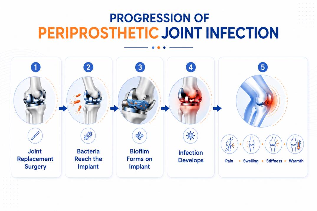 Progression of Periprosthetic Joint Infection (PJI) 