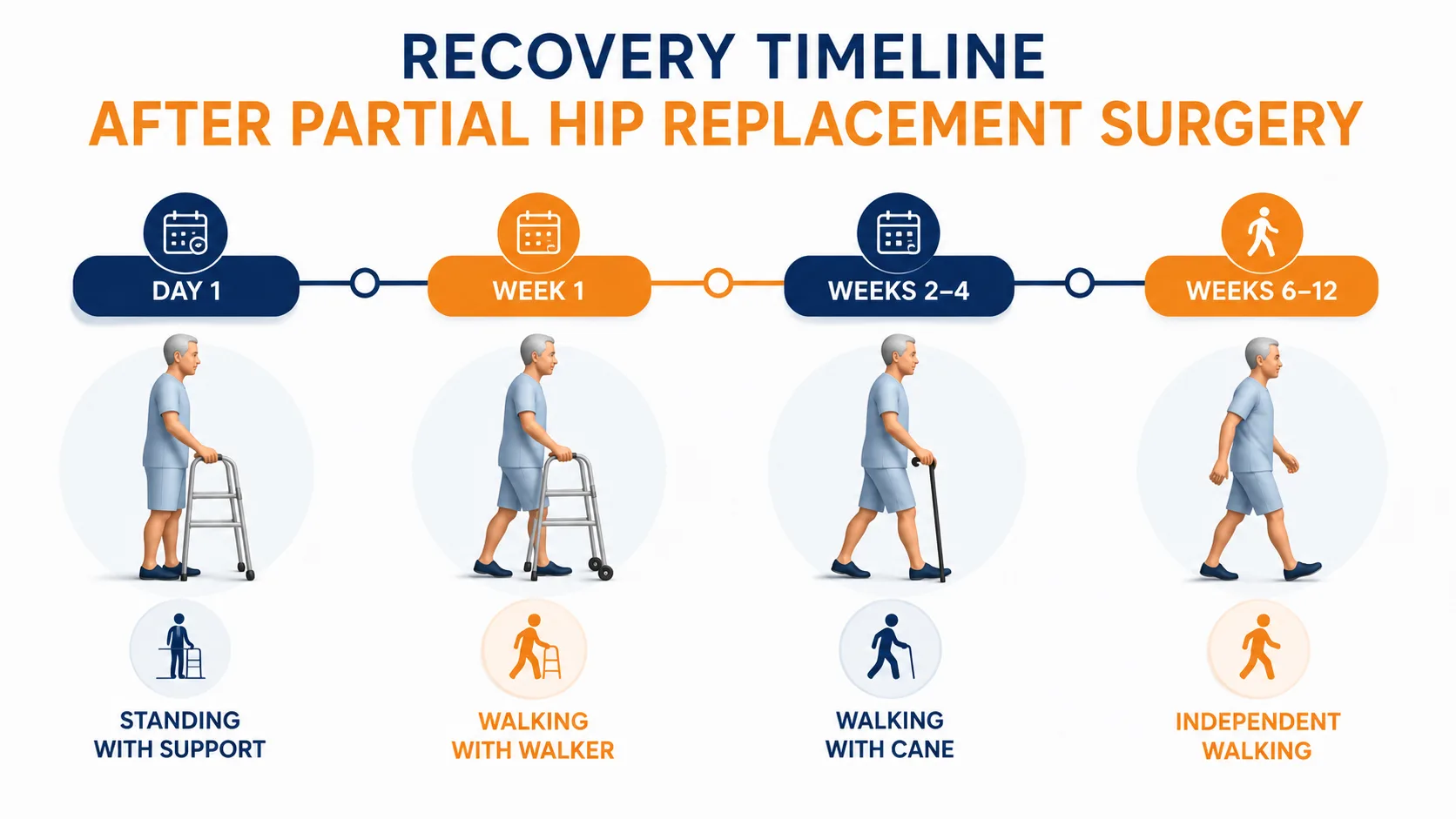 Recovery after Partial Hip Replacement in Gurgaon. Best Orthopaedic surgeon in Delhi NCR.